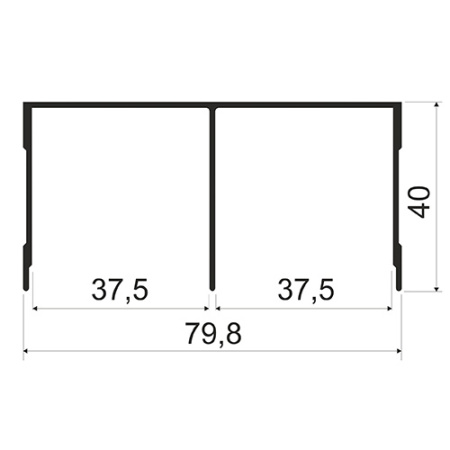Направляющая верхняя MS310 Графит (A19)